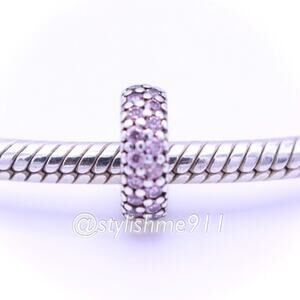 Authentic PANDORA Sterling Silver Abstract Sparkly Spacer - 791359PCZ